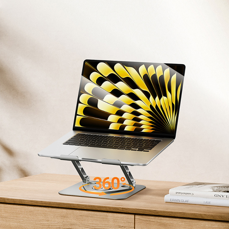 Recci RHO-M25 360 Degree Rotating Foldable Laptop Stand - 8