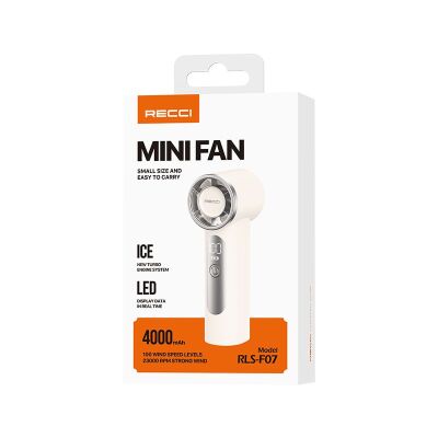 Recci RLS-F07 Dijital LED Göstergeli 6 Kademeli Mini Soğutucu El Fanı - 9