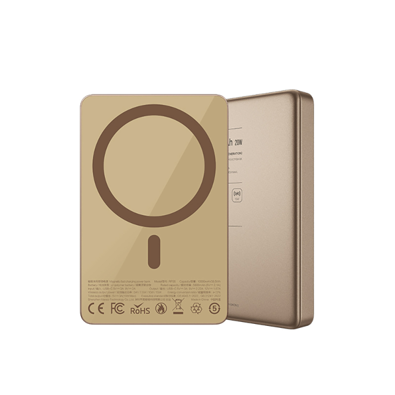 Recci RP35 PD 20W Led Göstergeli Hızlı Şarj Özellikli Wireless Powerbank 15W 10000mAh - 1