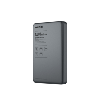 Recci RP35 PD 20W Led Göstergeli Hızlı Şarj Özellikli Wireless Powerbank 15W 10000mAh - 10