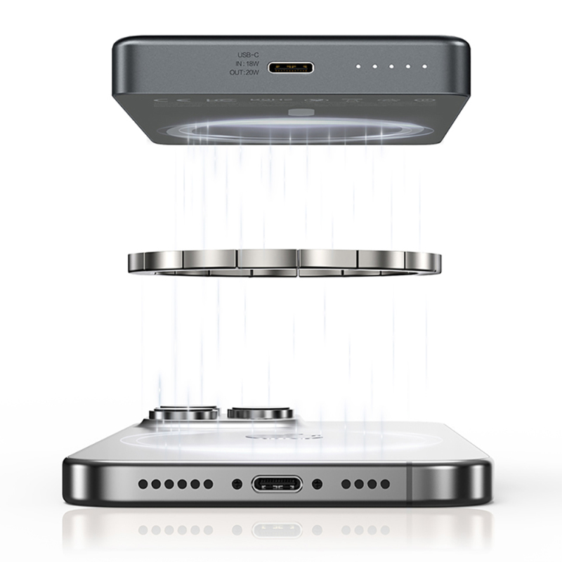 Recci RP35 PD 20W Led Göstergeli Hızlı Şarj Özellikli Wireless Powerbank 15W 10000mAh - 17