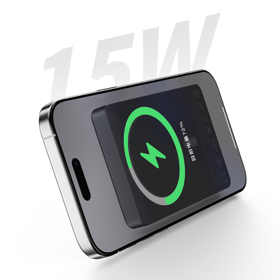 Recci RP35 PD 20W Led Göstergeli Hızlı Şarj Özellikli Wireless Powerbank 15W 10000mAh - 18