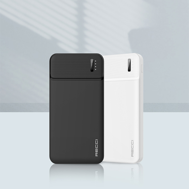 Recci RPB-N16C Ultra İnce Hızlı Şarj Özellikli Led Işık Göstergeli Powerbank 10000mAh - 9
