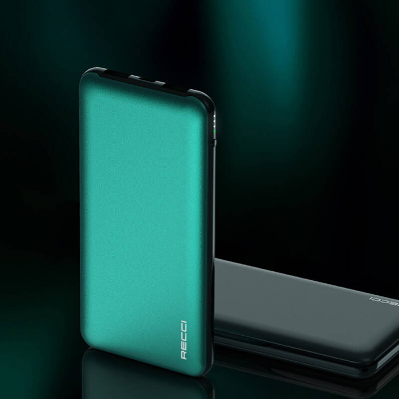 Recci RPB-P05 Greeny Serisi LED Işık Göstergeli Hızlı Şarj Özellikli Taşınabilir Powerbank 22.5W 10000mAh - 5