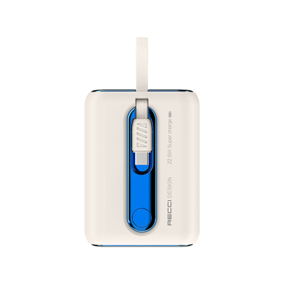 Recci RPB-P12C PD 20W Askı İpli Hızlı Şarj Özellikli Type-C Kablolu Powerbank 22.5W 10.000mAh - 3