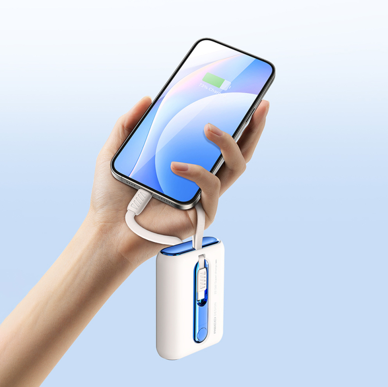 Recci RPB-P12C PD 20W Fast Charging Type-C Cable Power Bank with Strap 22.5W 10,000mAh - 5