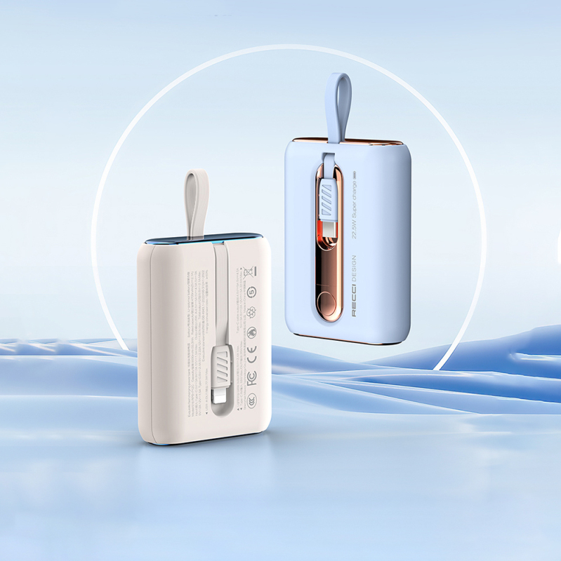 Recci RPB-P12C PD 20W Fast Charging Type-C Cable Power Bank with Strap 22.5W 10,000mAh - 11
