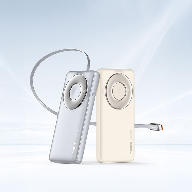 Recci RPB-P58 PD Hızlı Şarj Özellikli Type-C Kablolu Powerbank 22.5W 10.000mAh - 8