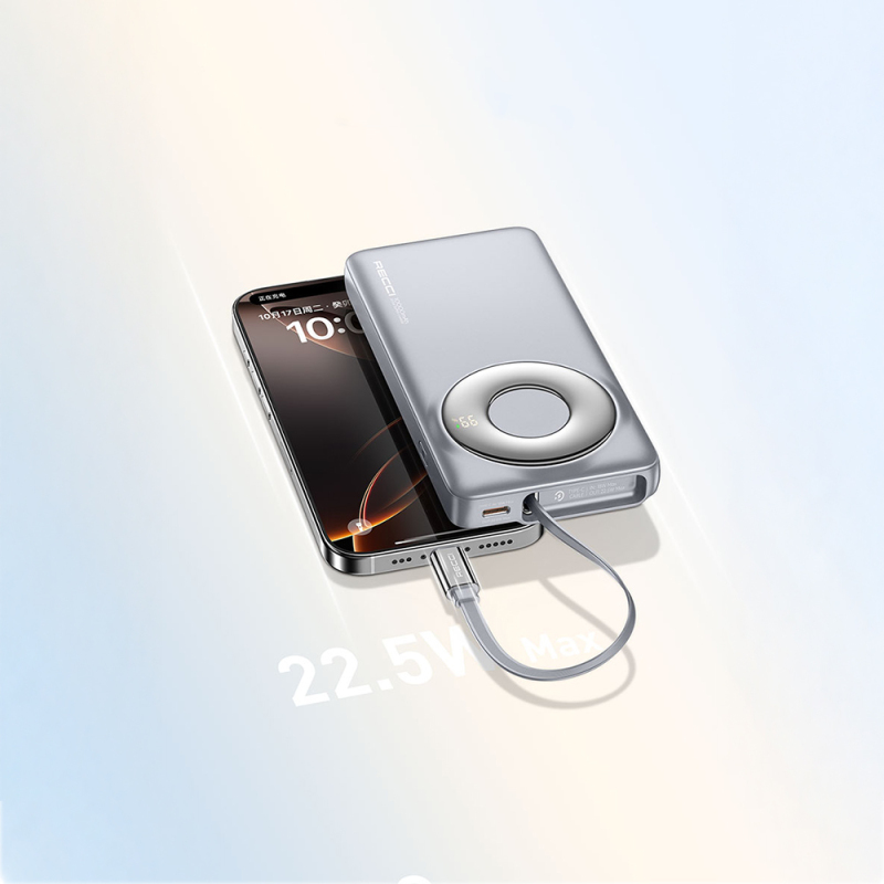Recci RPB-P58 PD Hızlı Şarj Özellikli Type-C Kablolu Powerbank 22.5W 10.000mAh - 9