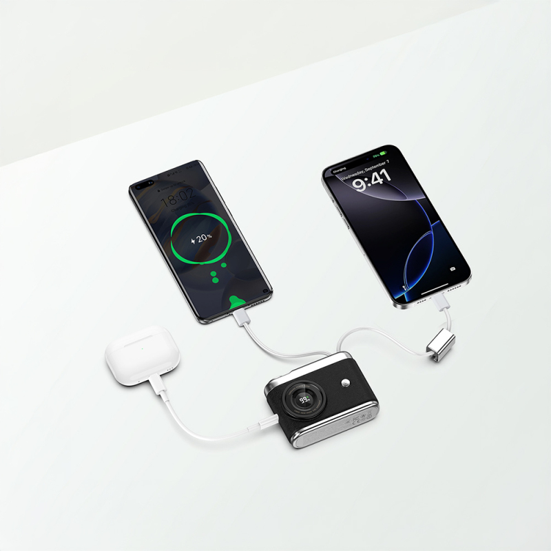 Recci RPB-P66 PD 20W Fast Charging Type-C & Lightning Cable Power Bank 22.5W 10,000mAh - 6