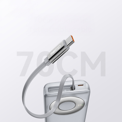 Recci RPB-P72 Hızlı Şarj Özellikli Type-C Kablolu Powerbank 65W 20.000mAh - 7