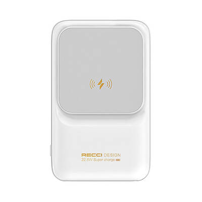 Recci RPB-W10 Polaris Serisi Çift Kablolu LED Dijital Göstergeli Wireless Powerbank 15W 10000mAh - 2