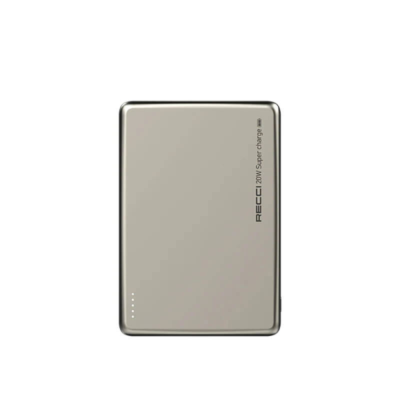 Recci RPB-W20 Taşınabilir Wireless Şarj ve PD Hızlı Şarj Özellikli Powerbank 15W 4900mAh - 12