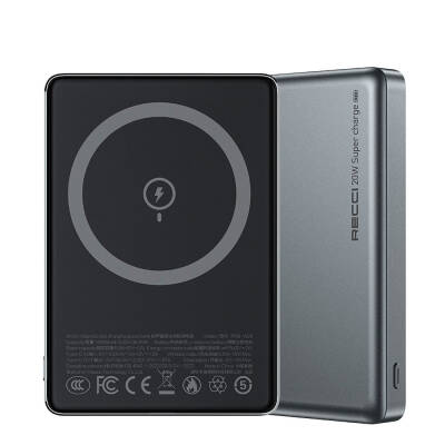 Recci RPB-W26 Armor Series Ultra Thin PD 20W Fast Charging Wireless Powerbank 15W 10000mAh - 9