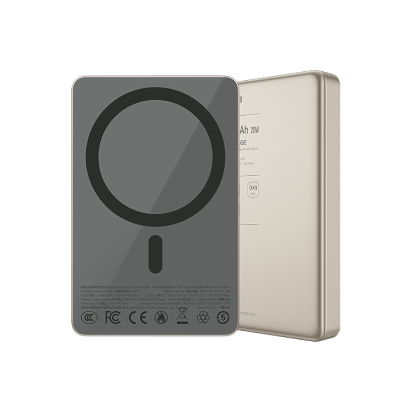 Recci RPB-W36 Ultra İnce PD 20W Hızlı Şarj Özellikli Wireless Powerbank 15W 10000mAh - 4
