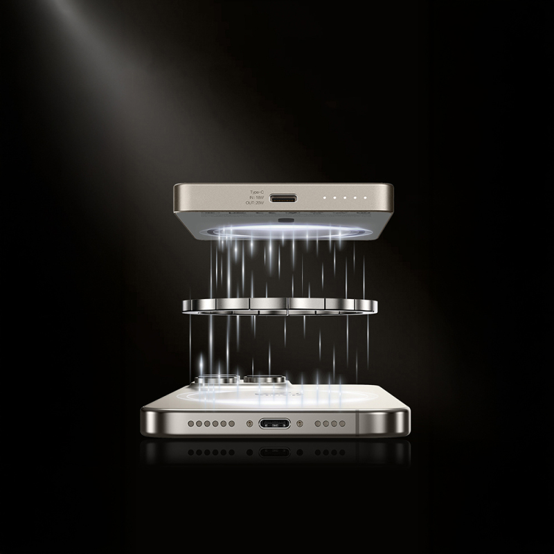 Recci RPB-W36 Ultra İnce PD 20W Hızlı Şarj Özellikli Wireless Powerbank 15W 10000mAh - 6