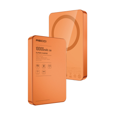 Recci RPB-W36 Ultra İnce PD 20W Hızlı Şarj Özellikli Wireless Powerbank 15W 10000mAh - 11