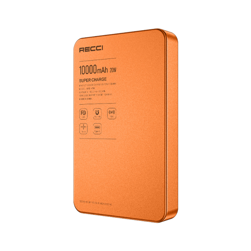 Recci RPB-W36 Ultra İnce PD 20W Hızlı Şarj Özellikli Wireless Powerbank 15W 10000mAh - 4