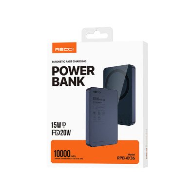 Recci RPB-W36 Ultra İnce PD 20W Hızlı Şarj Özellikli Wireless Powerbank 15W 10000mAh - 23