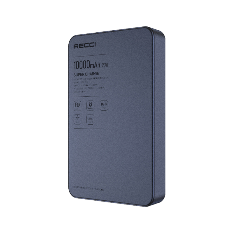 Recci RPB-W36 Ultra İnce PD 20W Hızlı Şarj Özellikli Wireless Powerbank 15W 10000mAh - 5