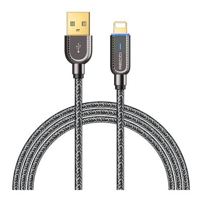 Recci RS02L Smart Power-Off Serisi Hızlı Şarj Özellikli Lightning To USB-A Kablo 1M - Thumbnail