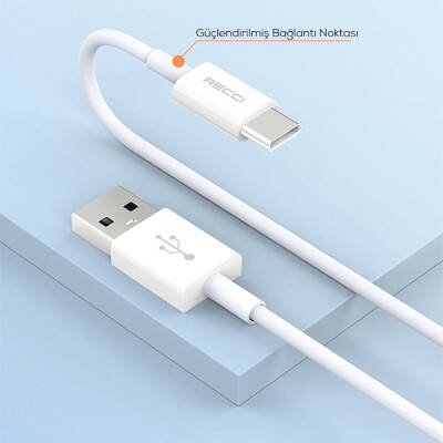 Recci RS06C USB-A to Type-C 3A Fast Charging Data and Charging Cable 1M - 4