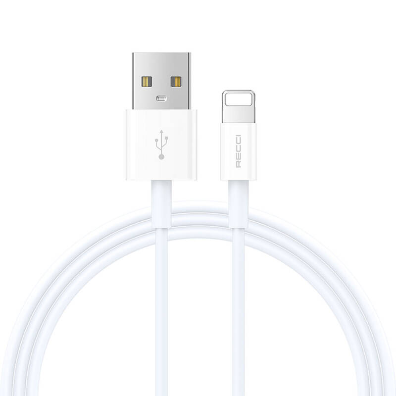 Recci RS06L USB-A to Lightning 2.4A Fast Charging Data and Charging Cable 1M - 2