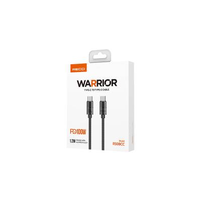 Recci RS08CCPD Warrior Series 100W Fast Charge Type-C To Type-C PD Cable 1.2M - 5