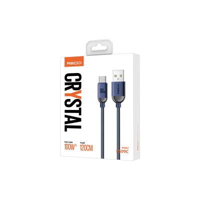 Recci RS09C Crystal Series 100W Fast Charge USB-A To Type-C Cable 1.2M - 4