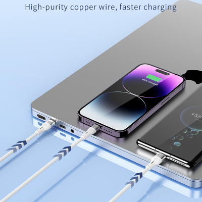 Recci RS11CL Type-C to Lightning PD Hızlı Şarj Özellikli Data ve Şarj Kablosu 20W 1M - 3