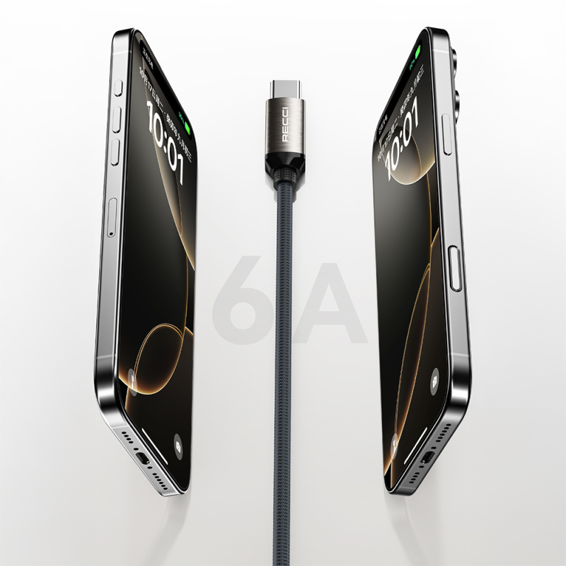 Recci RS35C USB-A to Type-C Braided Design Fast Charging Data and Charging Cable 1M - 4
