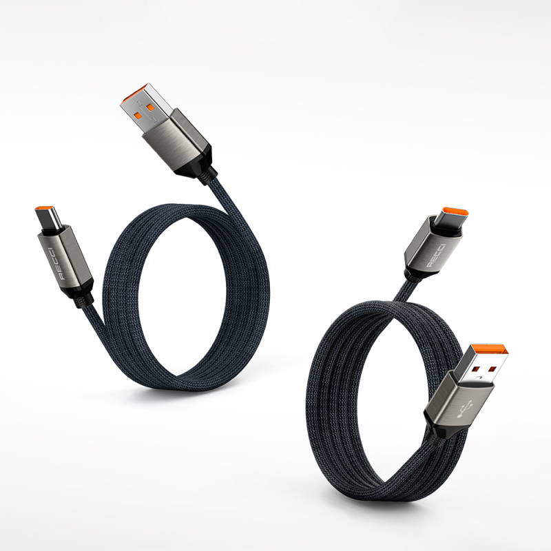 Recci RS35C USB-A to Type-C Braided Design Fast Charging Data and Charging Cable 1M - 5