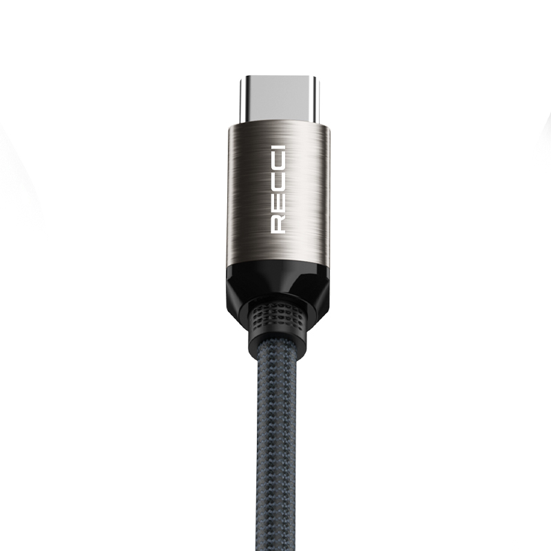 Recci RS35C USB-A to Type-C Örgü Tasarımlı Hızlı Şarj Özellikli Data ve Şarj Kablosu 1M - 8