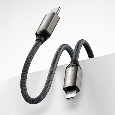 Recci RS35CL Type-C to Lightning PD 30W Braided Design Fast Charging Data and Charging Cable 1M - 5