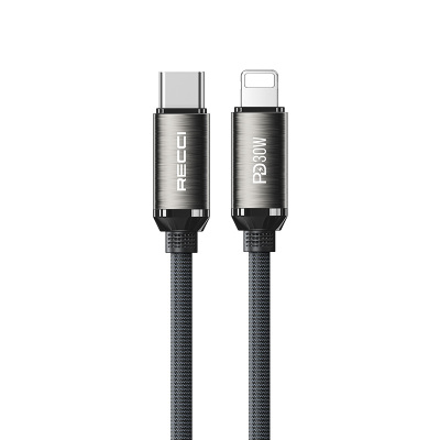 Recci RS35CL Type-C to Lightning PD 30W Braided Design Fast Charging Data and Charging Cable 1M - 2
