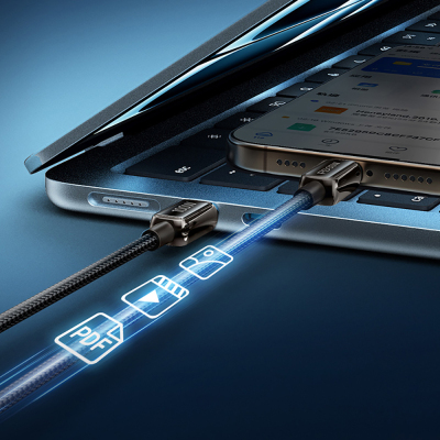 Recci RS42CL Lamp Display Serisi Type-C to Lightning PD 30W Hızlı Şarj Özellikli Data ve Şarj Kablosu 1.5M - 8