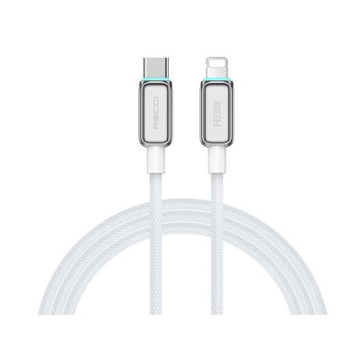 Recci RS42CL Lamp Display Serisi Type-C to Lightning PD 30W Hızlı Şarj Özellikli Data ve Şarj Kablosu 1.5M - 3