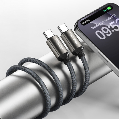 Recci RS45CC Type-C to Type-C PD 100W Braided Design Fast Charging Data and Charging Cable 1M - 5