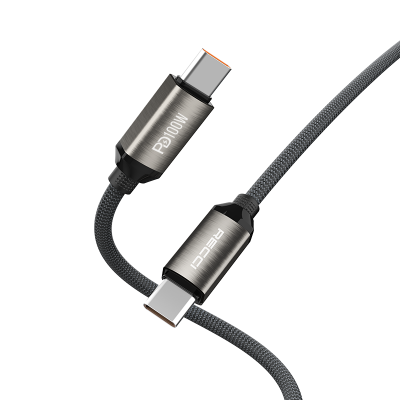 Recci RS45CC Type-C to Type-C PD 100W Braided Design Fast Charging Data and Charging Cable 1M - 3