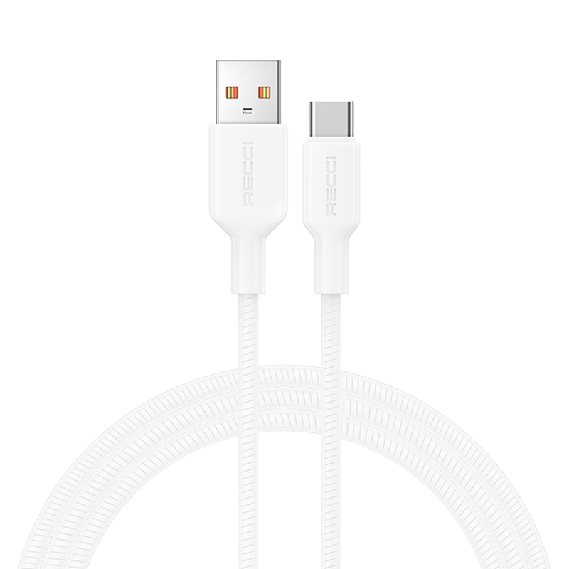Recci RS46C USB-A to Type-C 2.4A Hızlı Şarj Özellikli Data ve Şarj Kablosu 100W 1.2M - 3