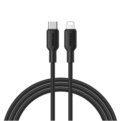 Recci RS46CL Type-C to Lightning PD 30W Hızlı Şarj Özellikli Data ve Şarj Kablosu 1.2M - 1