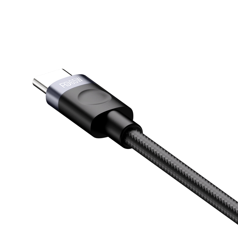 Recci RS50CC Type-C to Type-C PD Örgü Tasarımlı Hızlı Şarj Özellikli Data ve Şarj Kablosu 65W 1M - 3