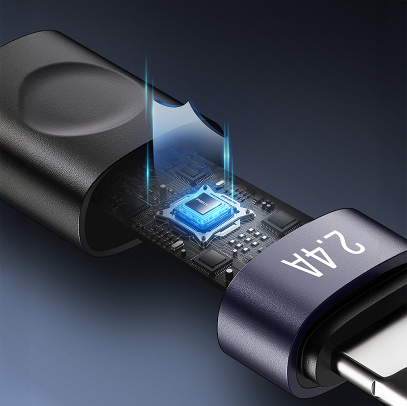 Recci RS50L USB-A to Lightning Örgü Tasarımlı Hızlı Şarj Özellikli Data ve Şarj Kablosu 1M - 7