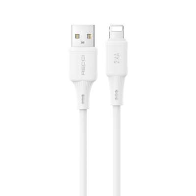 Recci RS52L USB-A to Lightning 2.4A Fast Charging Data and Charging Cable 1M - 2