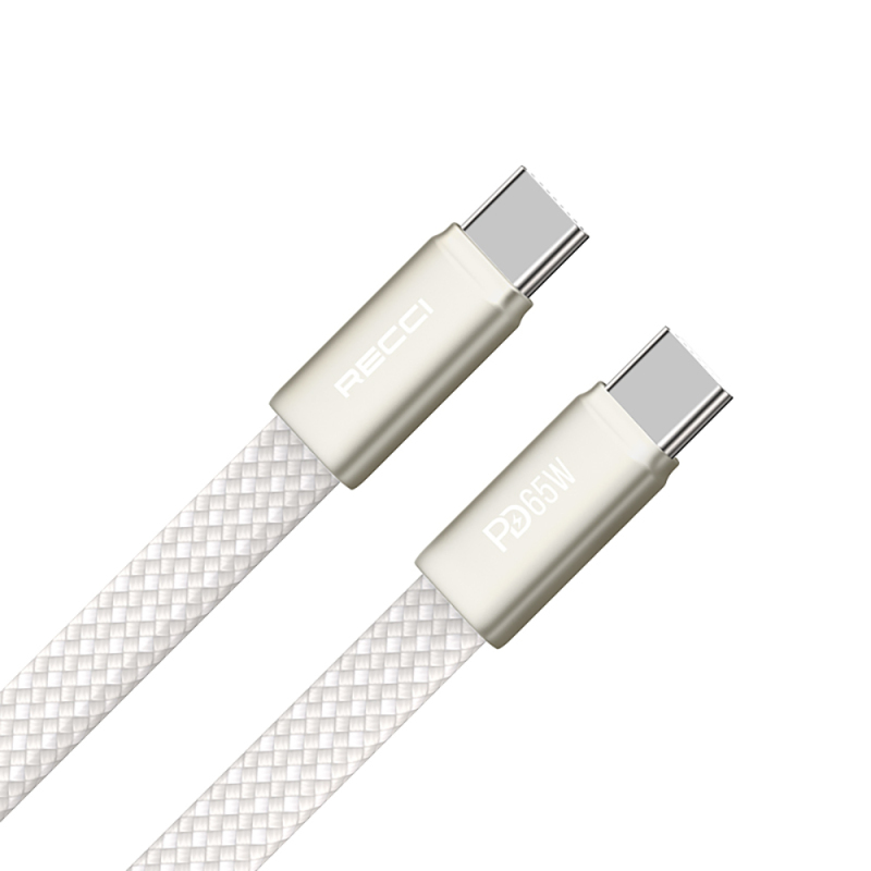 Recci RS55CC Type-C to Type-C PD Fast Charging Data and Charging Cable 65W 1M - 5