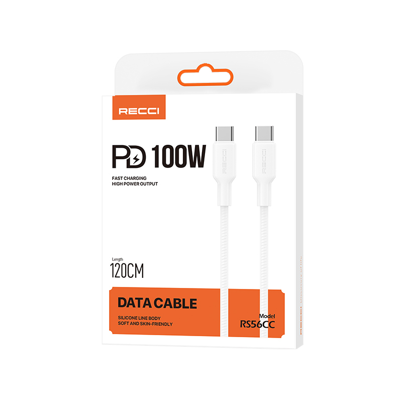 Recci RS56CC Type-C to Type-C PD Fast Charging Data and Charging Cable 100W 1.2M - 14