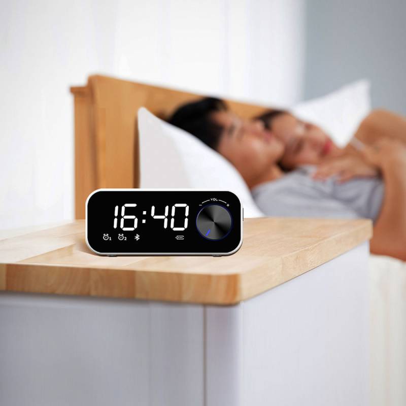 Recci RSK-W11 FM/TF Dual Alarm Digital Clock Wireless Bluetooth 5.0 Speaker 3W 1200mAh - 7