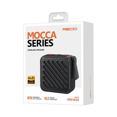 Recci RSK-W33 Mocca Series TF/AUX/USB Suspended Smart Wireless Bluetooth 5.3 Speaker - 8