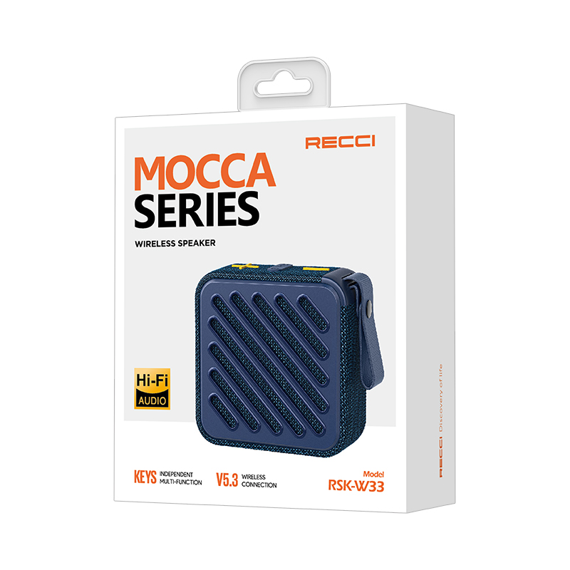 Recci RSK-W33 Mocca Series TF/AUX/USB Suspended Smart Wireless Bluetooth 5.3 Speaker - 9