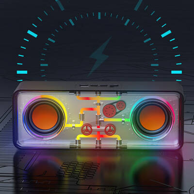 Recci RSK-W38 Space Station Series RGB LED Lighted Bluetooth Speaker - 10